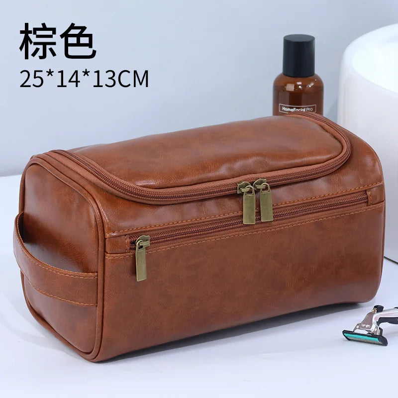 Men Vintage Luxury Toiletry Bag Travel Necessary Business Cosmetic Makeup Cases Male Hanging Storage Organizer Wash Bags - NJPH Best Selling 