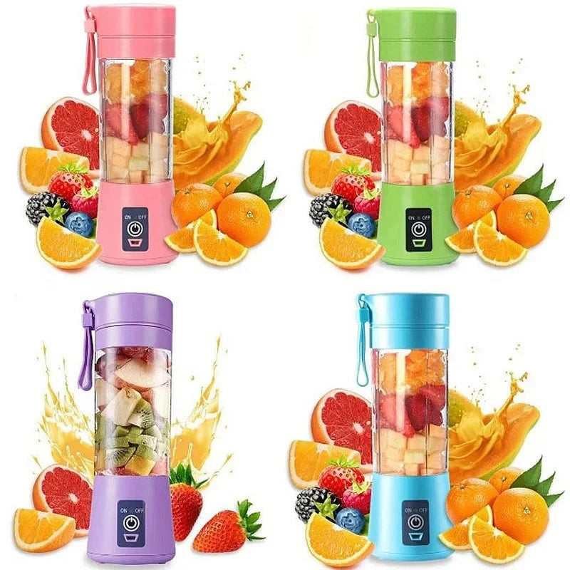 Mini Juicer Home Electric 6 Blades Portable Rechargeable Juice Cup Fruit Blender Kitchen Small Automatic Handheld Smoothie Food - NJPH Best Selling 