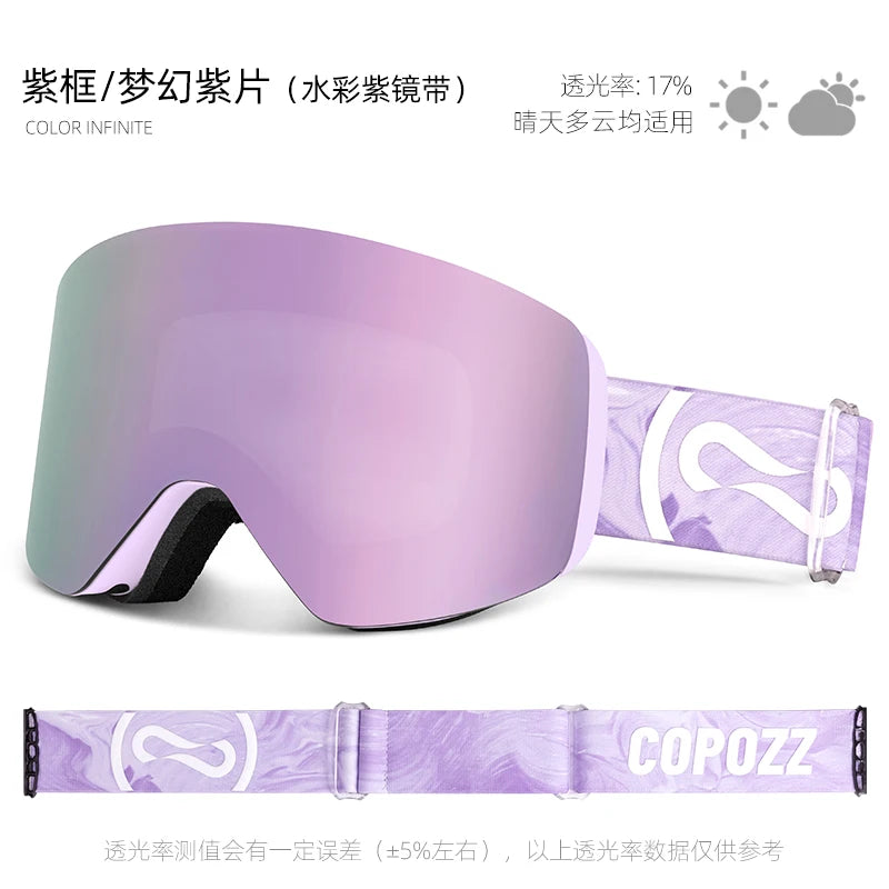 COPOZZ Professional Winter Ski Goggles Magnetic Quick-Change Double Layers Anti-Fog Snowboard goggles Men Women Ski Equipment - NJPH Best Selling 