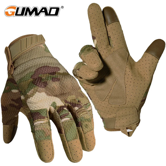 Camo Touch Screen Tactical Gloves Outdoor Hunting Shooting Sports Cycling Combat Airsoft Hiking Camping Bike Non-slip Equipment - NJPH Best Selling 