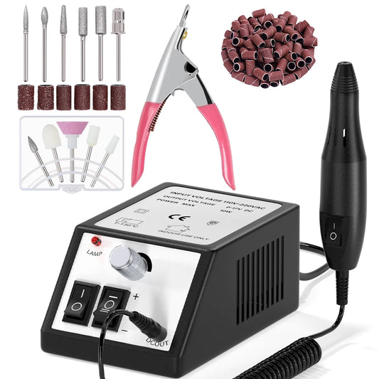 LINMANDA Professional Electric Nail Drill Machine Drill Bits Set Gel Polish Remover Manicure Nail Capsule Cutter U-Shaped - NJPH Best Selling 