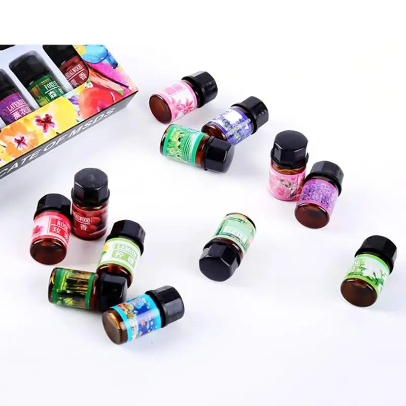 Essential Oil Set 12-bottle 3ML/0.13oz Defuse Essential Oils Water-soluble Natural Essential Oils For Diffuser Humidifier - NJPH Best Selling 