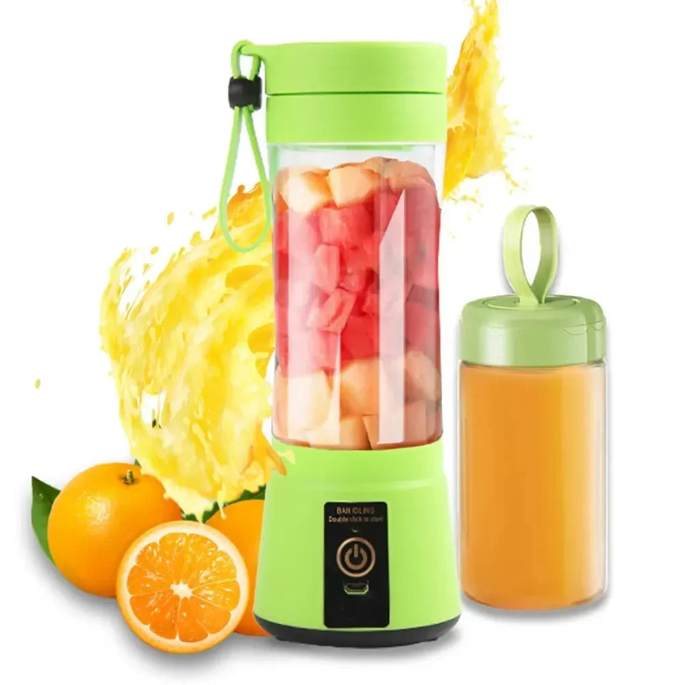 Mini Juicer Home Electric 6 Blades Portable Rechargeable Juice Cup Fruit Blender Kitchen Small Automatic Handheld Smoothie Food - NJPH Best Selling 