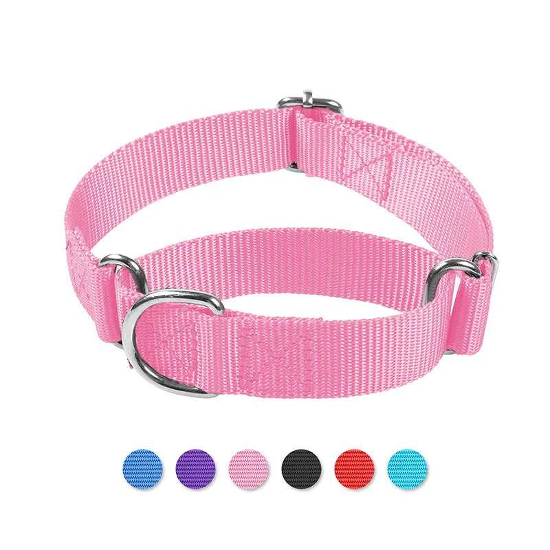 Dog Collar Adjustable Nylon Anti-Punch Pet Collar with Metal D Ring Strong & Durable for Medium & Large Dogs Training Dog Collar - NJPH Best Selling 