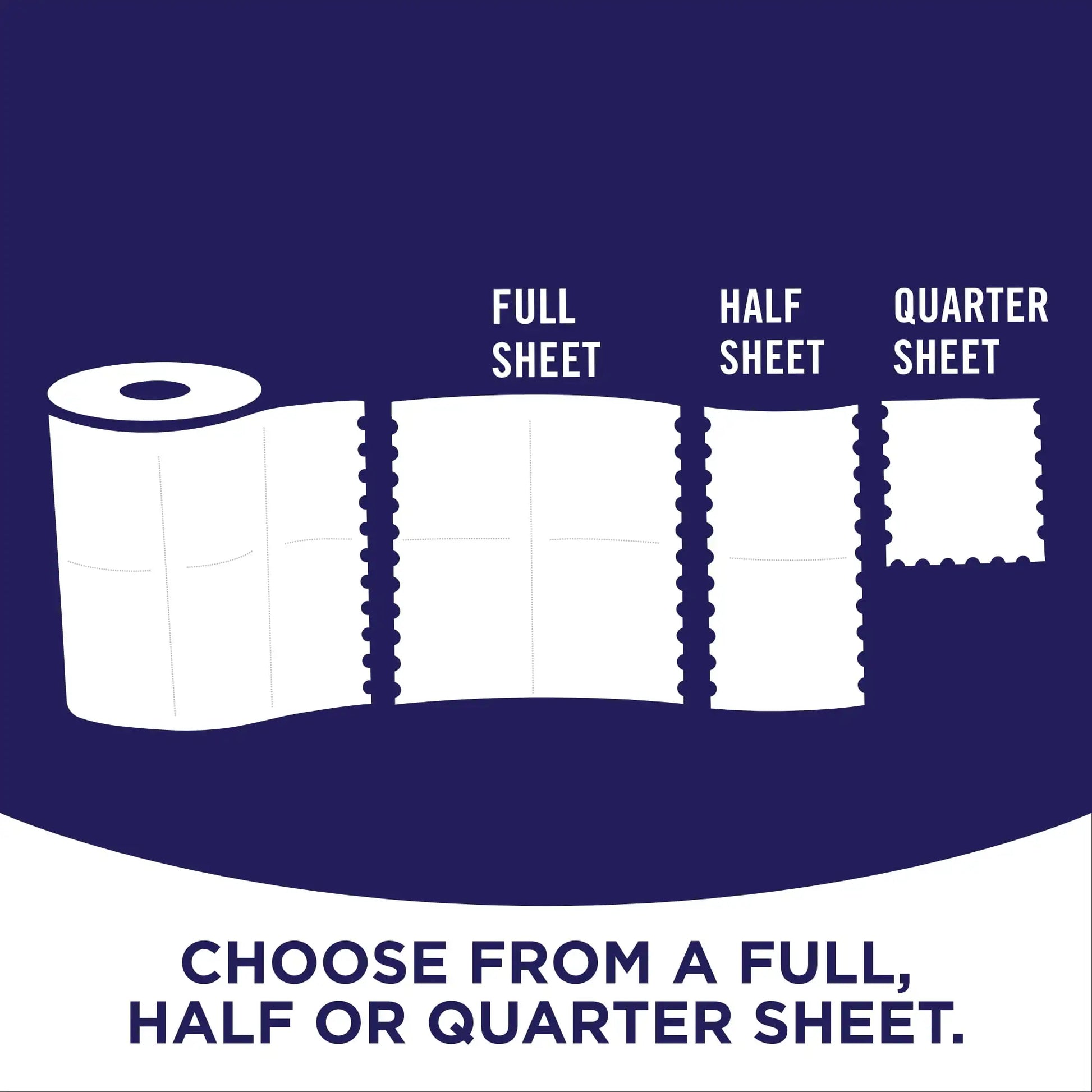 Tear-A-Square Paper Towels 24 Double Rolls White Customizable Sheet Size Paper - NJPH Best Selling 