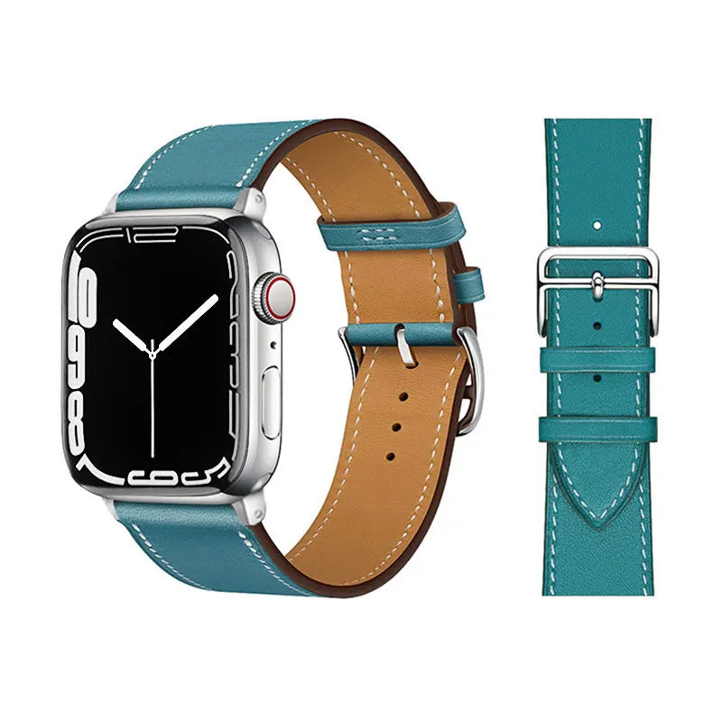 Leather Watch Straps for Apple Watch band 44mm 49mm 45mm 42mm 40mm 41mm 38mm sport bracelet iWatch series Ultra 9-8-7-6-5-4-3-SE - NJPH Best Selling 