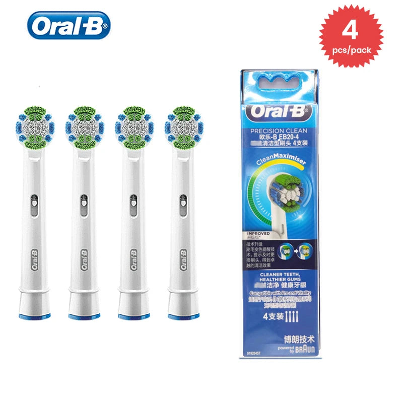 Original Oral B Electric Toothbrush Heads EB20 Precision Clean Tooth Remove Plaque Daily Oral Care Replacement Brush Head Nozzle - NJPH Best Selling 