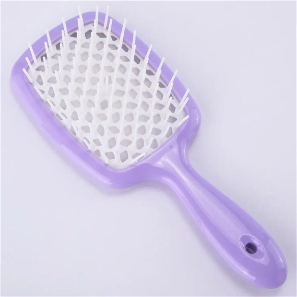 Tangled Hair Brush Detangling Hair Brush Massage Brush Hollow Out Wet Curly Hair Brushes Barber Comb Salon Hair Styling Tools