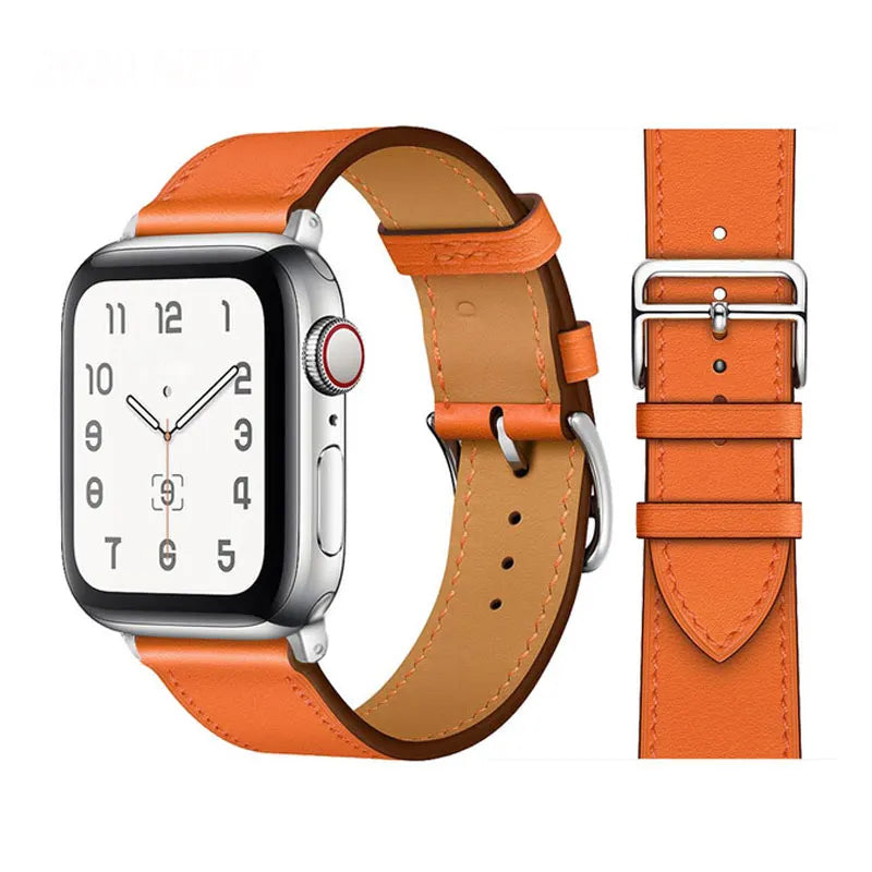 Leather Watch Straps for Apple Watch band 44mm 49mm 45mm 42mm 40mm 41mm 38mm sport bracelet iWatch series Ultra 9-8-7-6-5-4-3-SE - NJPH Best Selling 