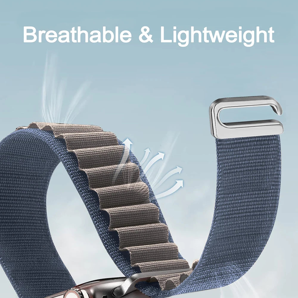 Alpine Loop Strap for Apple Watch Ultra Band 49mm 45mm 44mm 42mm 41mm 40mm Metal C-Hook Bracelets iwatch SE series 9 8 7 6 5 4 3 - NJPH Best Selling 