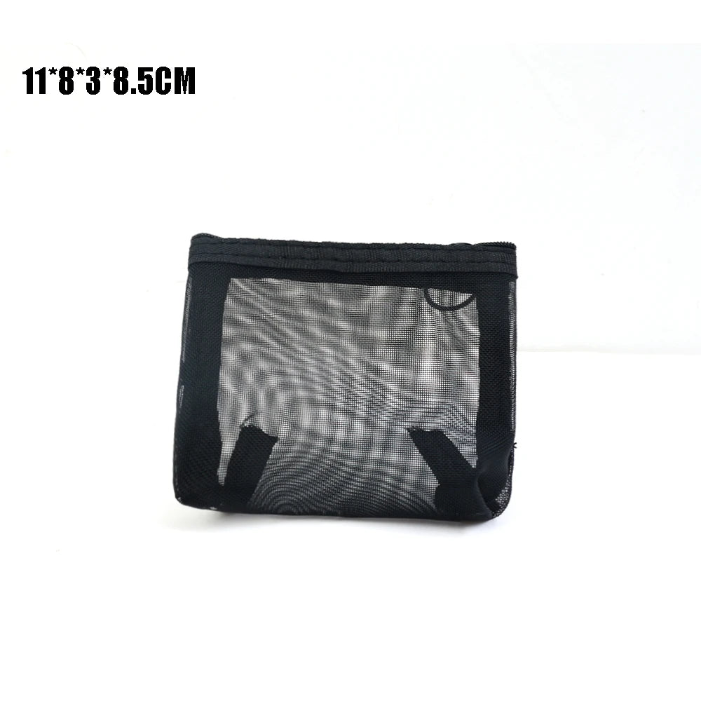 Wholesale Black Mesh Toiletry Bags Travel Makeup Bag Small Large Case Organizer Cosmetic Cases Toiletries Storage Handbag Pouch - NJPH Best Selling 