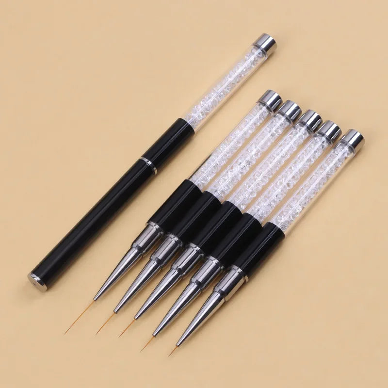 Nail Art Brushes Nail Enhancement Pen Carving Colorful Painting Flower Pen Nail Tool Line Drawing Pen Manicure Tools - NJPH Best Selling 