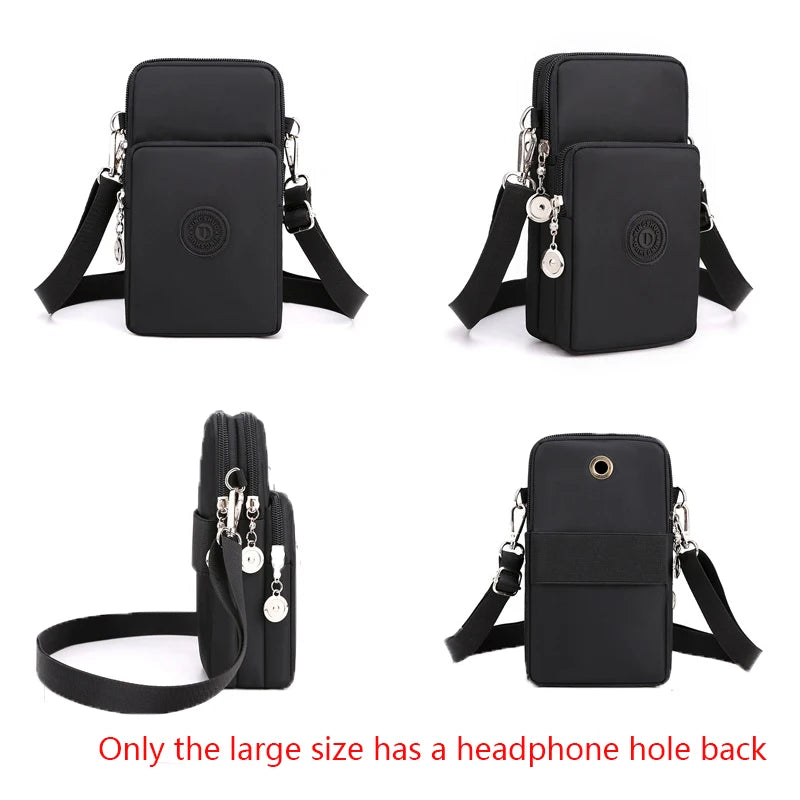 New Women Mobile Phone Bag Nylon Cell Phone Bag Coin Purse Strap Shoulder Bag Small Crossbody Bags for Women Wallet Travel Purse - NJPH Best Selling 