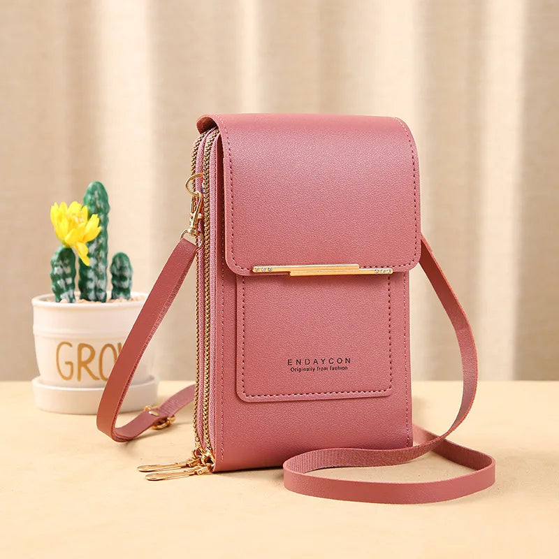 New Women Handbags Female Pu Leather Shoulder Bags Touch Screen Phone Purse Crossbody Bag Large Capacity Hand Bag Dropshipping - NJPH Best Selling 