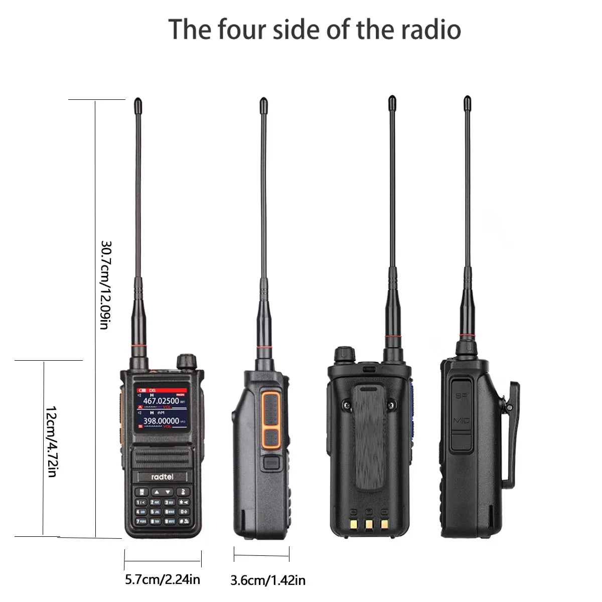 Radtel RT-470X Multi-bands Ham Walkie-Talkies 256CH Air Band Two Way Radio Station Aviation NOAA Police Marine Transceiver PTT - NJPH Best Selling 