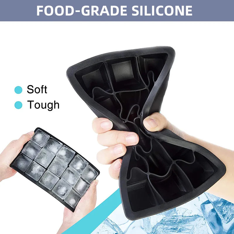 2/4/6/8/15Grid Large Ice Cube Mold Square Ice Tray Mold Large Cubitera Food Grade Silicone Tray Mold DIY Ice Maker Ice Cube Tray - NJPH Best Selling 