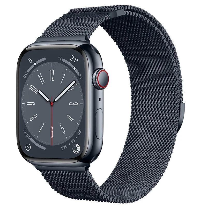 Milanese Loop Strap For Apple Watch Band 8 7 45mm 41mm Ultra 49mm Metal Magnetic Bracelet iWatch 6 5 4 3 SE 44mm 40mm 42mm Belt - NJPH Best Selling 