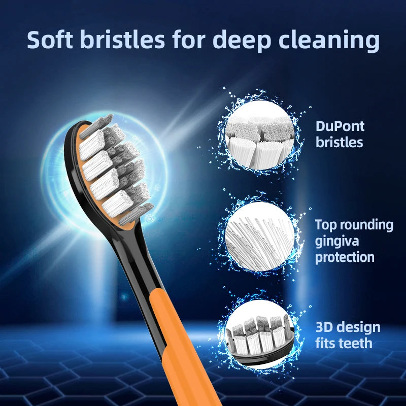 SUBORT S9 Sonic Electric Toothbrush Cordless USB Rechargeable Whitening Toothbrush Waterproof Ultrasonic Automatic Tooth Brush - NJPH Best Selling 