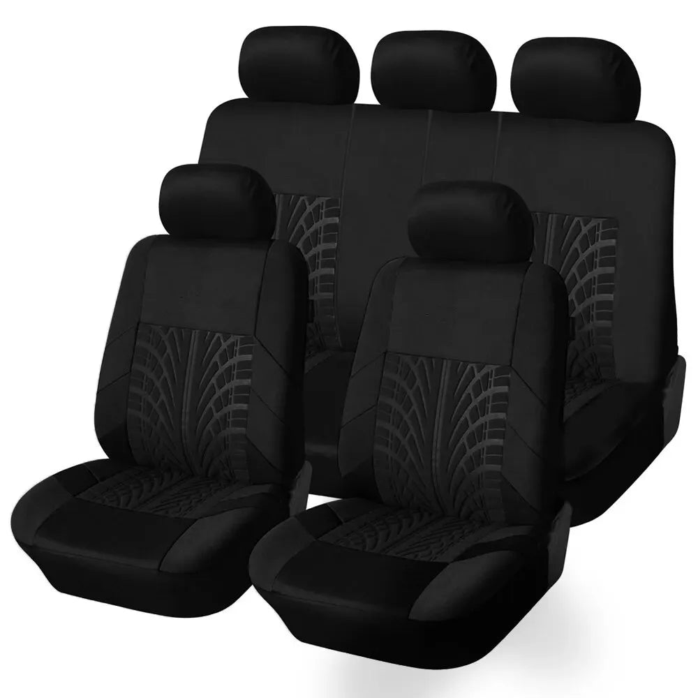 Car Seat Covers Full Set Front Split Rear Bench For Car Universal Cloth SUV Sedan Van Automotive Interior Covers - NJPH Best Selling 