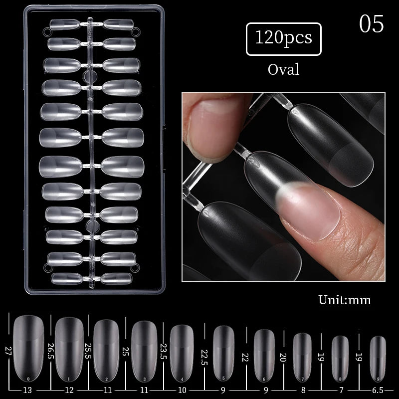 Nail Art Press on False Nails Fake Nails Coffin Gel Nails Extension System Full Cover Short Nail Soft Gel Tips Accessories Tool - NJPH Best Selling 