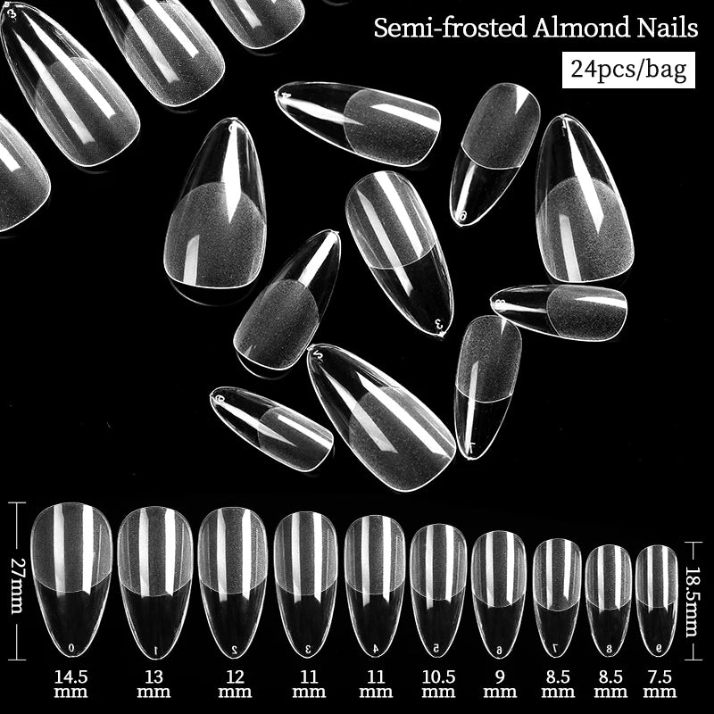 Nail Art Press on False Nails Fake Nails Coffin Gel Nails Extension System Full Cover Short Nail Soft Gel Tips Accessories Tool - NJPH Best Selling 