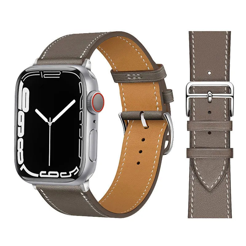 Leather Watch Straps for Apple Watch band 44mm 49mm 45mm 42mm 40mm 41mm 38mm sport bracelet iWatch series Ultra 9-8-7-6-5-4-3-SE - NJPH Best Selling 