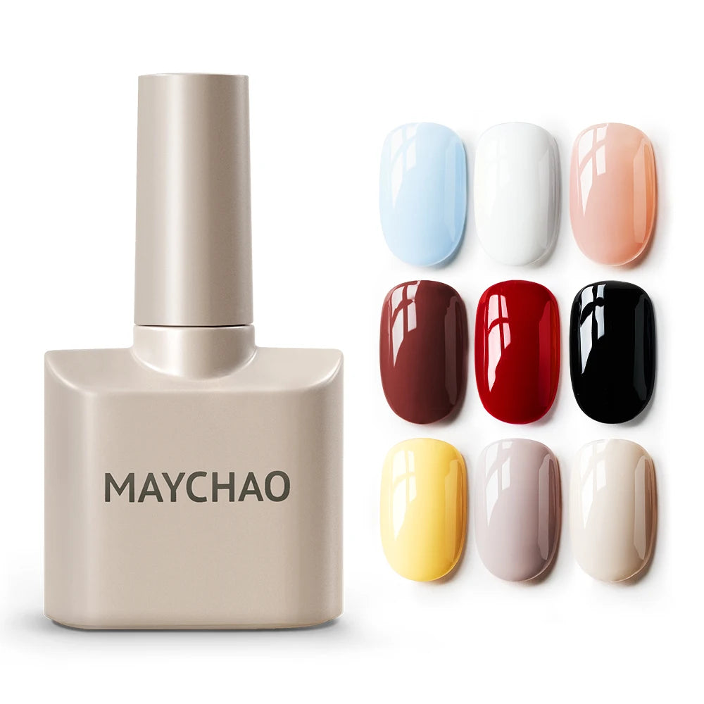 MAYCHAO 12ml Gel Nail Polish 48 Colors Glossy Semi Permanent Soak Off UV LED Frosted Gel Nails Painting Varnish - NJPH Best Selling 