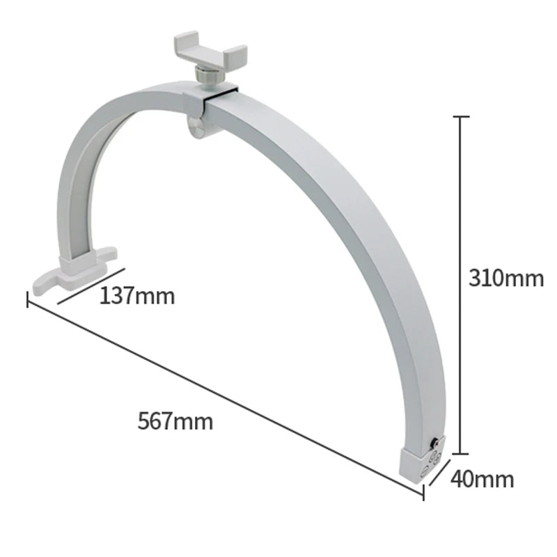 Half Moon Nail Table Lamp 56cm Foldable LED Crescent Manicure Desktop Light Arch Beauty Salon Fill Lighting - NJPH Best Selling 