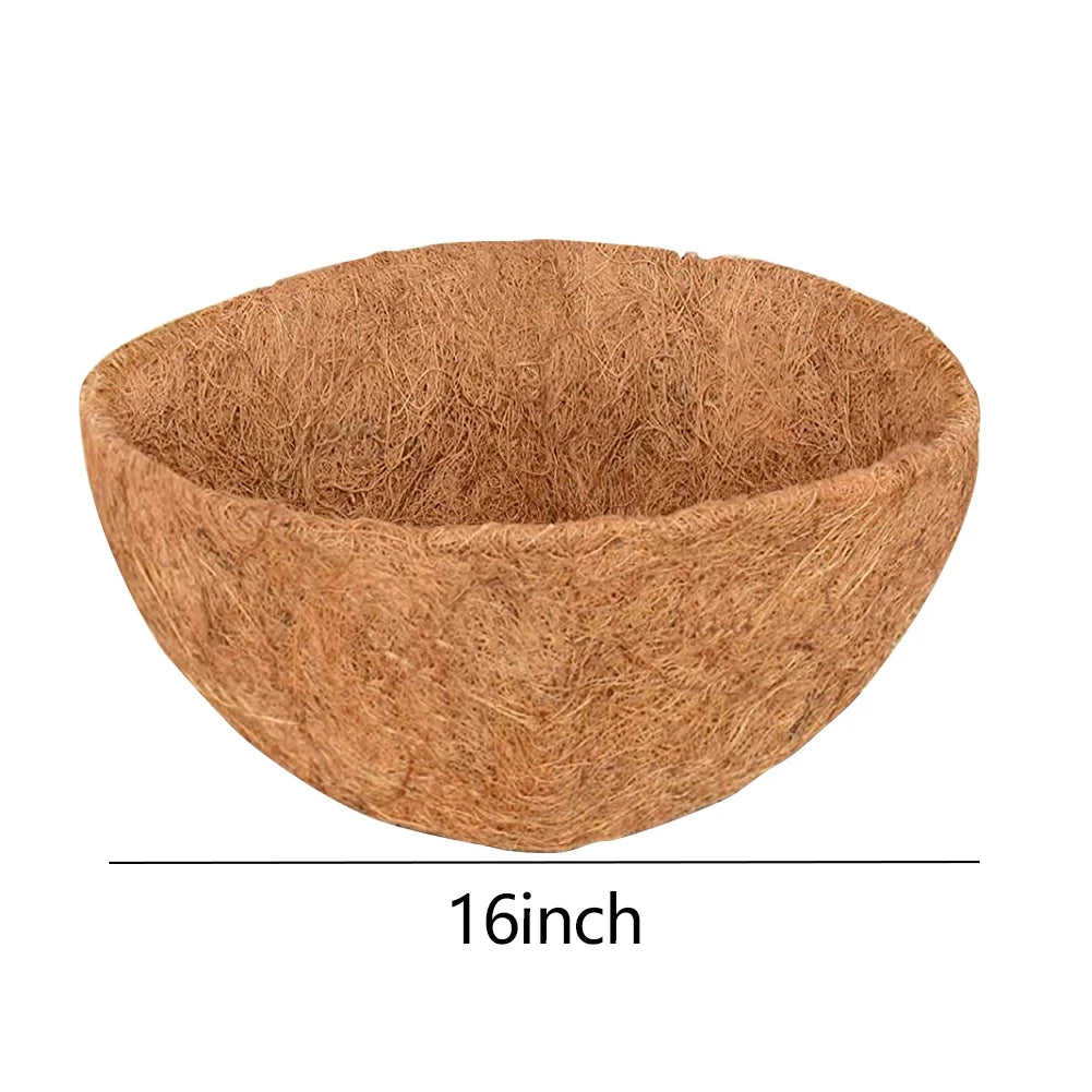 100% Natural Coconut Fiber Liners Thick Coconut Liners for Planters Round Hanging Basket Liners Replacement Liners for Garden - NJPH Best Selling 