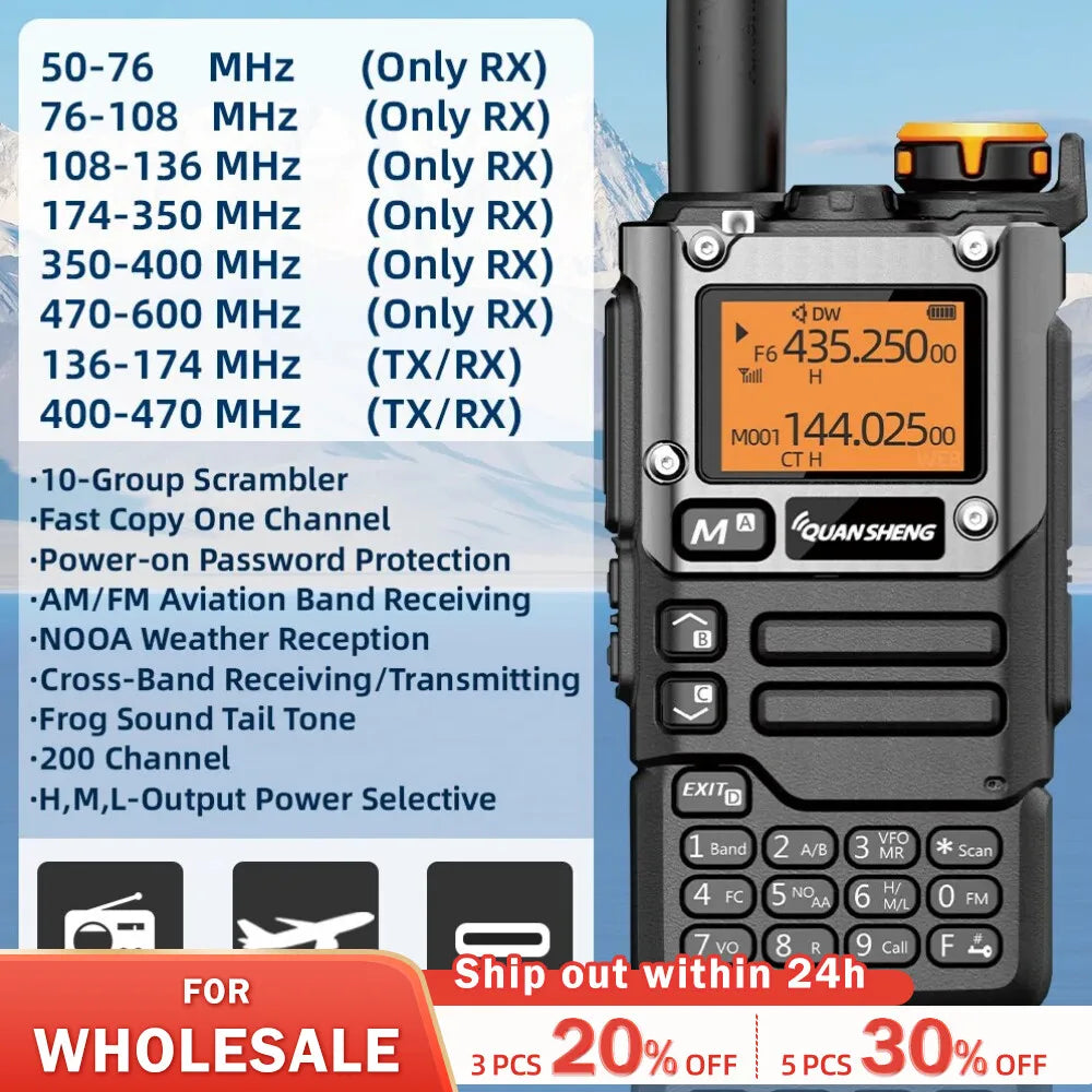 Quansheng UV K5 (8) Walkie Talkie Portable Am Fm Two Way Radio Commutator Station Amateur Ham Wireless Set Long Range Receiver - NJPH Best Selling 