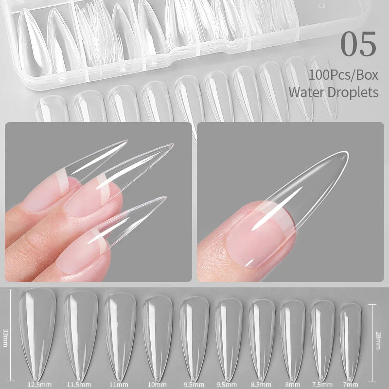 Nail Art Press on False Nails Fake Nails Coffin Gel Nails Extension System Full Cover Short Nail Soft Gel Tips Accessories Tool - NJPH Best Selling 