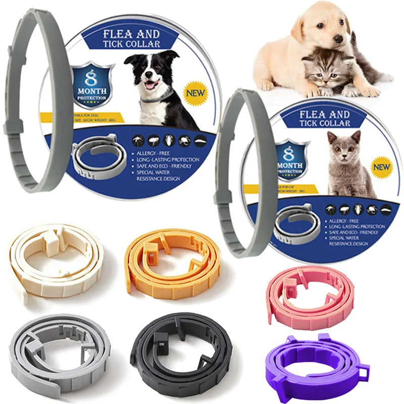 New Releases Cat Collar,Dog Anti-flea and Tick Collars, Pet 8 Month Protection, Can Be Automatically Adjusted, Dogs Accessories - NJPH Best Selling 