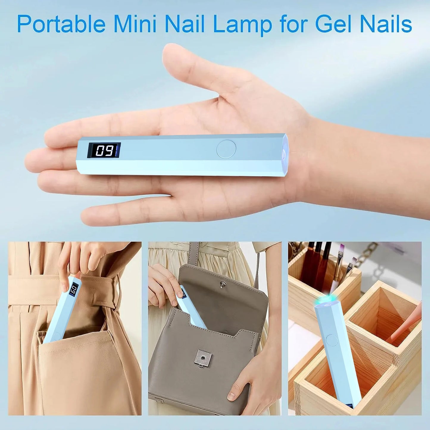 CNHIDS Portable Handheld Mini Nail Lamp For Gel Polish Quick Dry Flashlight Pen USB Nail Dryer Machine UV LED Nail Lamp - NJPH Best Selling 