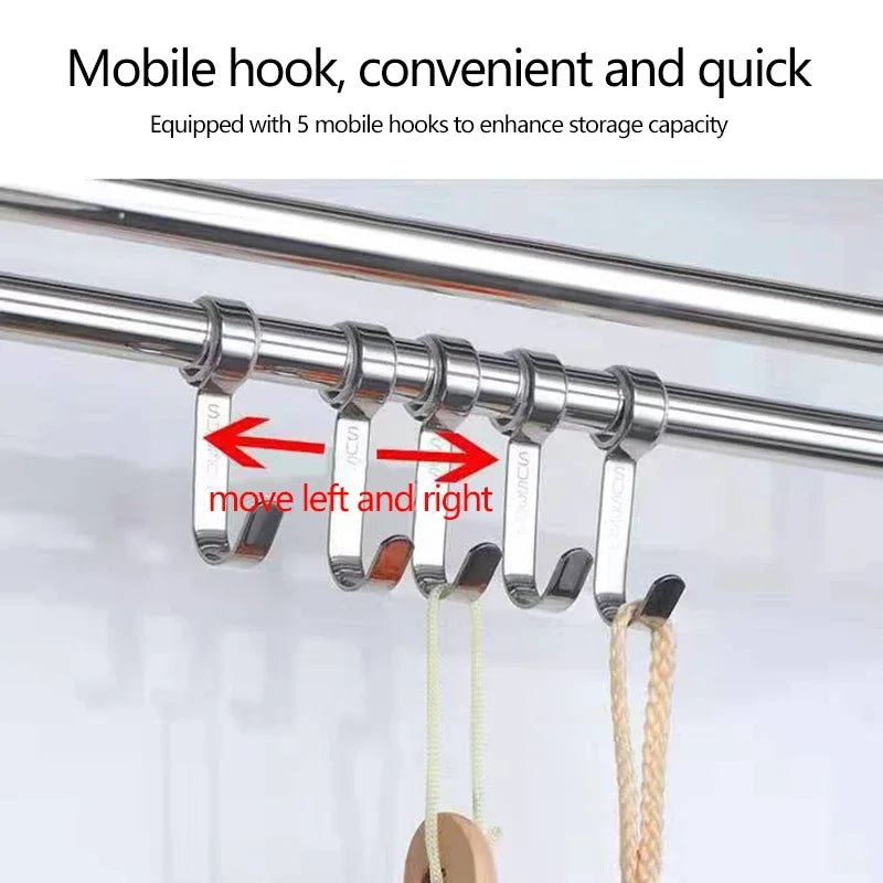 40cm/50cm Stainless Steel Bath Towel Rack Project Hotel Hotel Household Bathroom Toilet Wall Mounted Shelf - NJPH Best Selling 