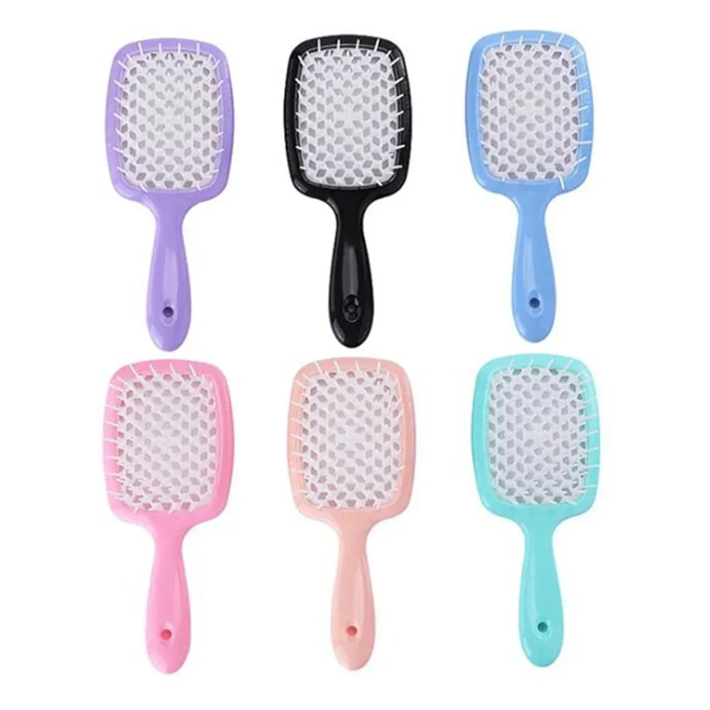 Tangled Hair Brush Detangling Hair Brush Massage Brush Hollow Out Wet Curly Hair Brushes Barber Comb Salon Hair Styling Tools