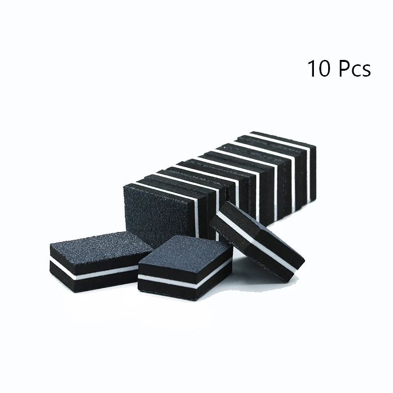 50Pc Professional Mini Nail Art buffer 100/180 Sandpaper Manicure Care File Sanding Polishing Nails File Grinding Equipment Tool - NJPH Best Selling 