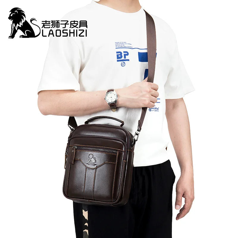 New Handbag Men's Bag Genuine Leather Shoulder Bag Husband luxury design messenger bag crossbody bags for men - NJPH Best Selling 