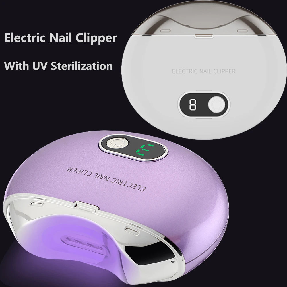 Electric Nail Clippers With UV Light Sterilization Baby Adult Automatic Nail Trimmer Cutter Finger Grinder Clipper Manicure Tool - NJPH Best Selling 