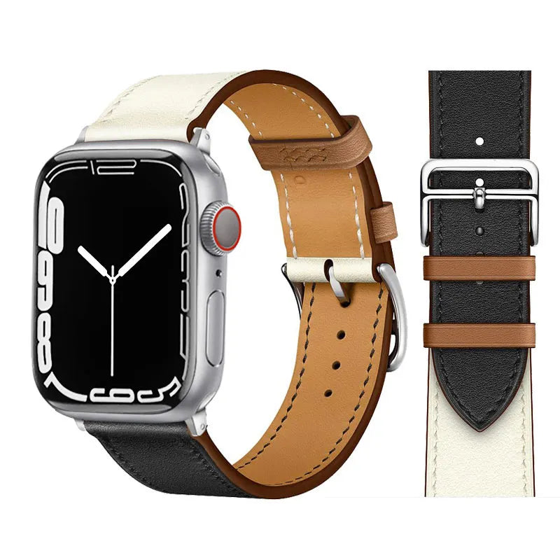 Leather Watch Straps for Apple Watch band 44mm 49mm 45mm 42mm 40mm 41mm 38mm sport bracelet iWatch series Ultra 9-8-7-6-5-4-3-SE - NJPH Best Selling 