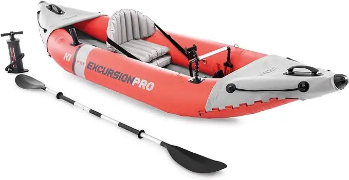 INTEX Excursion Pro Inflatable Kayak Series: Includes Deluxe 86in Kayak Paddles and High-Output Pump – SuperTough PVC - NJPH Best Selling 