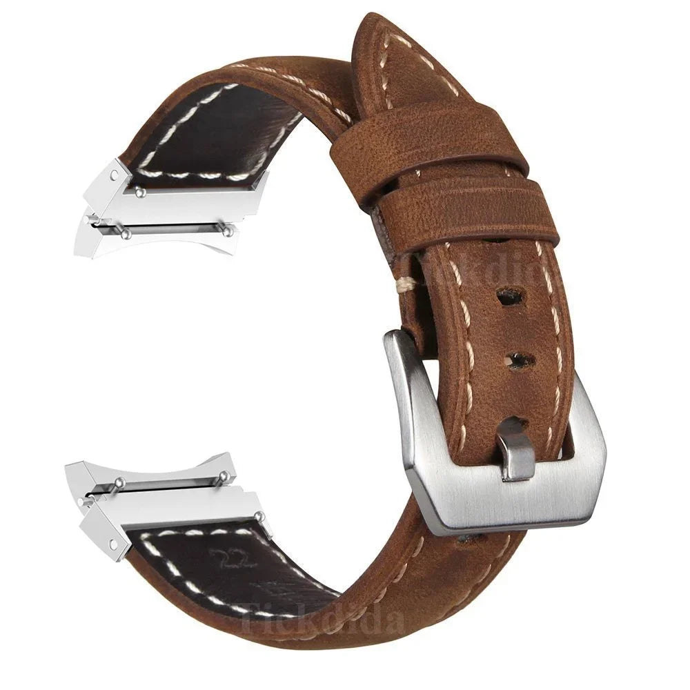 High Quality Genuine Leather Strap for Samsung Galaxy Watch 5 Pro Band Watch 6 44mm Strap for Galaxy Watch 4 Classic 46mm 47mm - NJPH Best Selling 