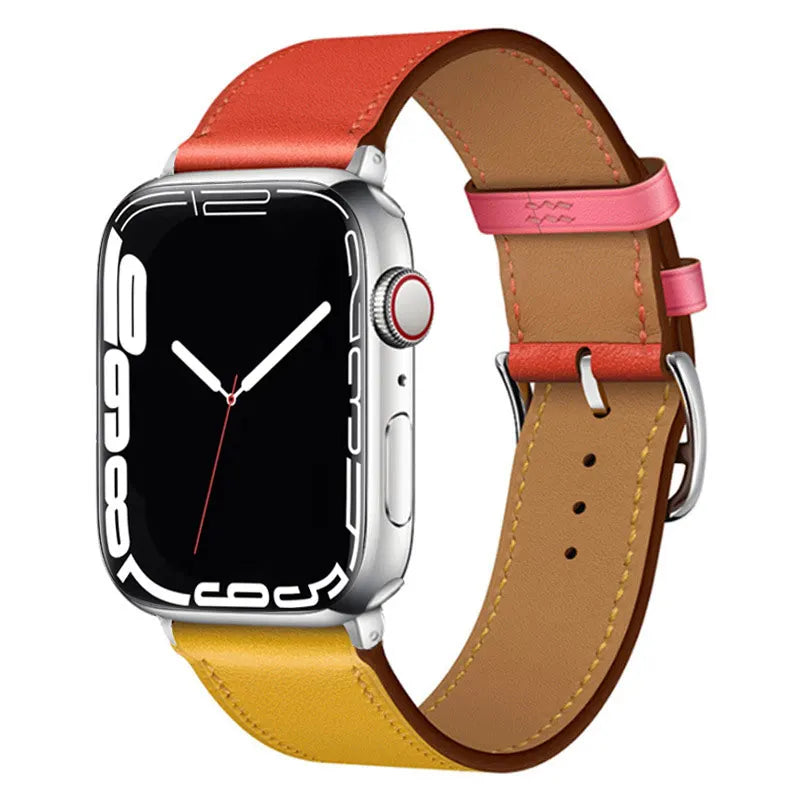 Leather Watch Straps for Apple Watch band 44mm 49mm 45mm 42mm 40mm 41mm 38mm sport bracelet iWatch series Ultra 9-8-7-6-5-4-3-SE - NJPH Best Selling 