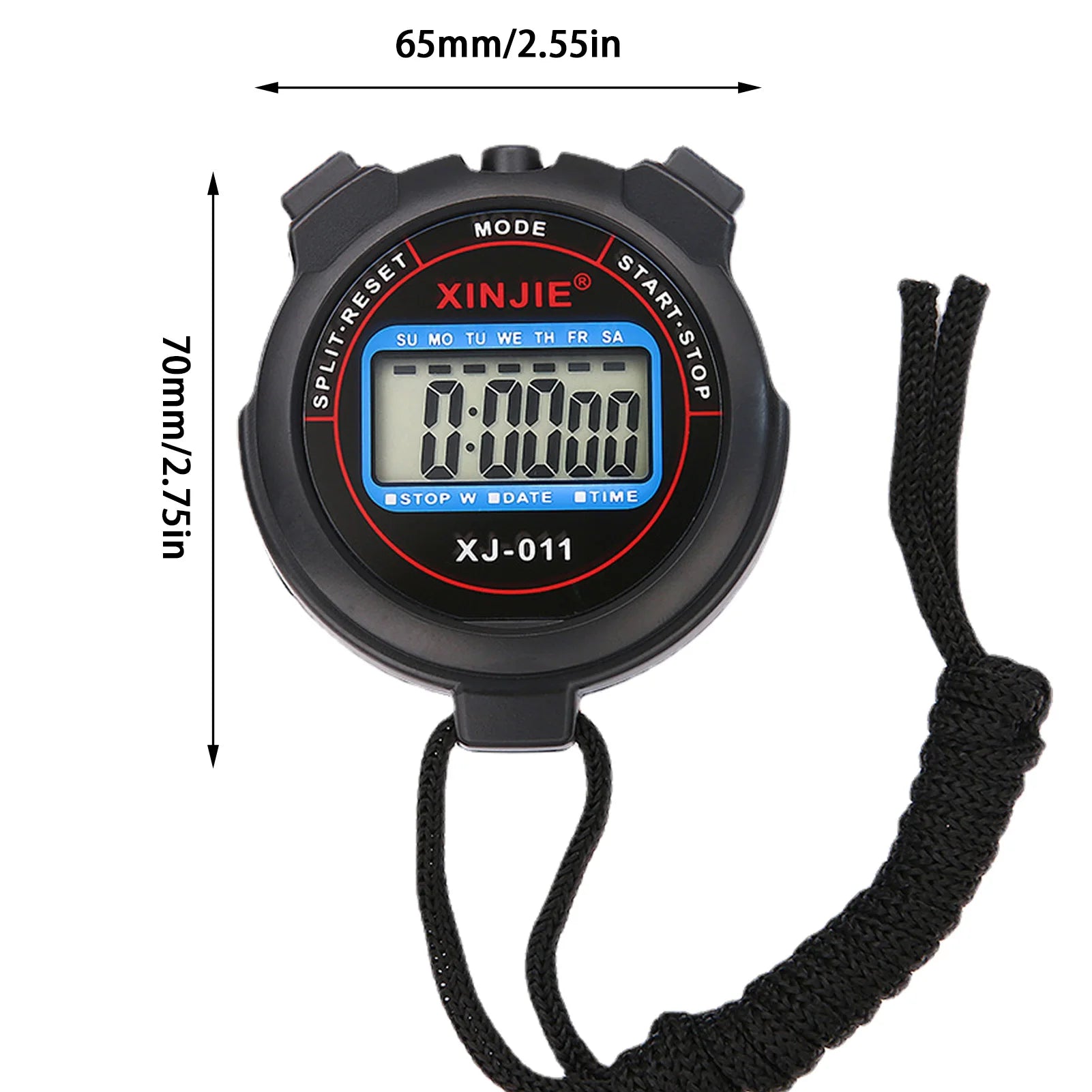 Sports Stopwatch Timer Athlete Referee Timer Portable Waterproof Fitness Timer With Date Display Alarm And Clock For Fitness - NJPH Best Selling 