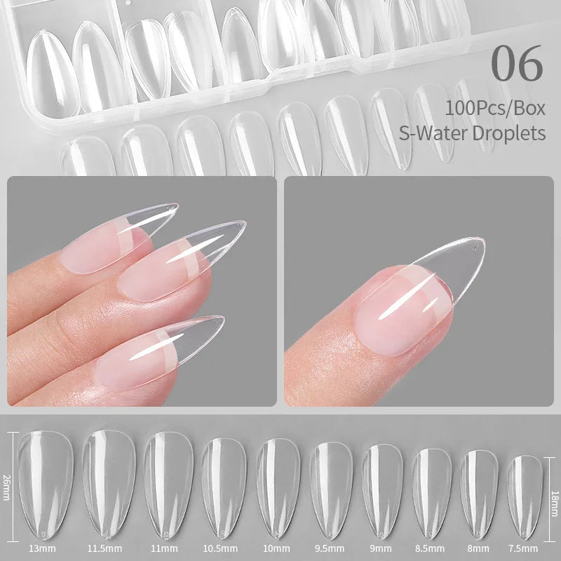 Nail Art Press on False Nails Fake Nails Coffin Gel Nails Extension System Full Cover Short Nail Soft Gel Tips Accessories Tool - NJPH Best Selling 