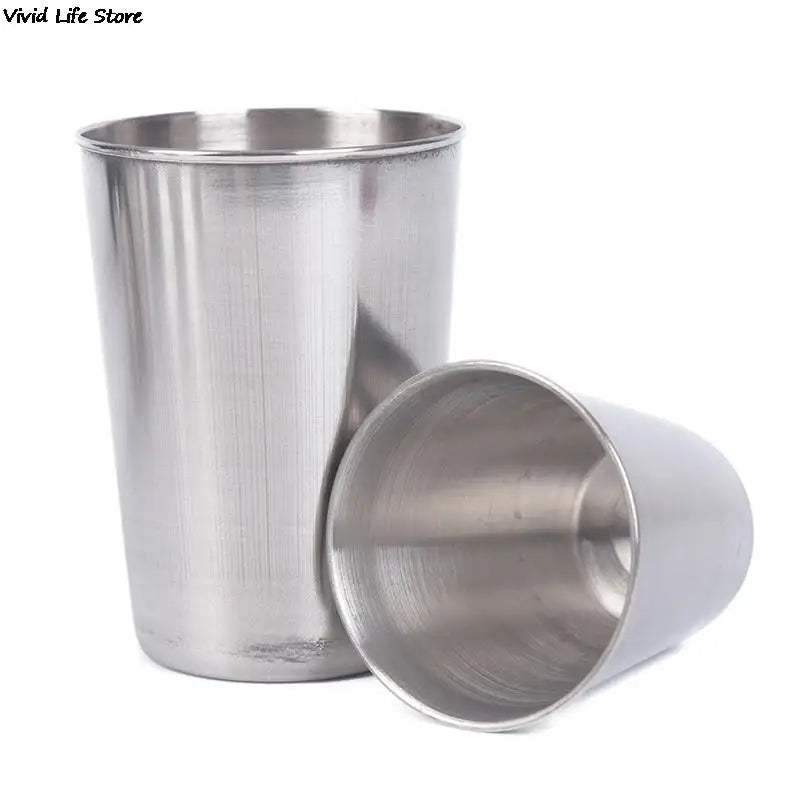 Outdoor Camping Cup Tableware 30ml/70ml/170ml Travel Cups Set Stainless Steel Cover Mug Drinking Coffee Tea Beer With Case