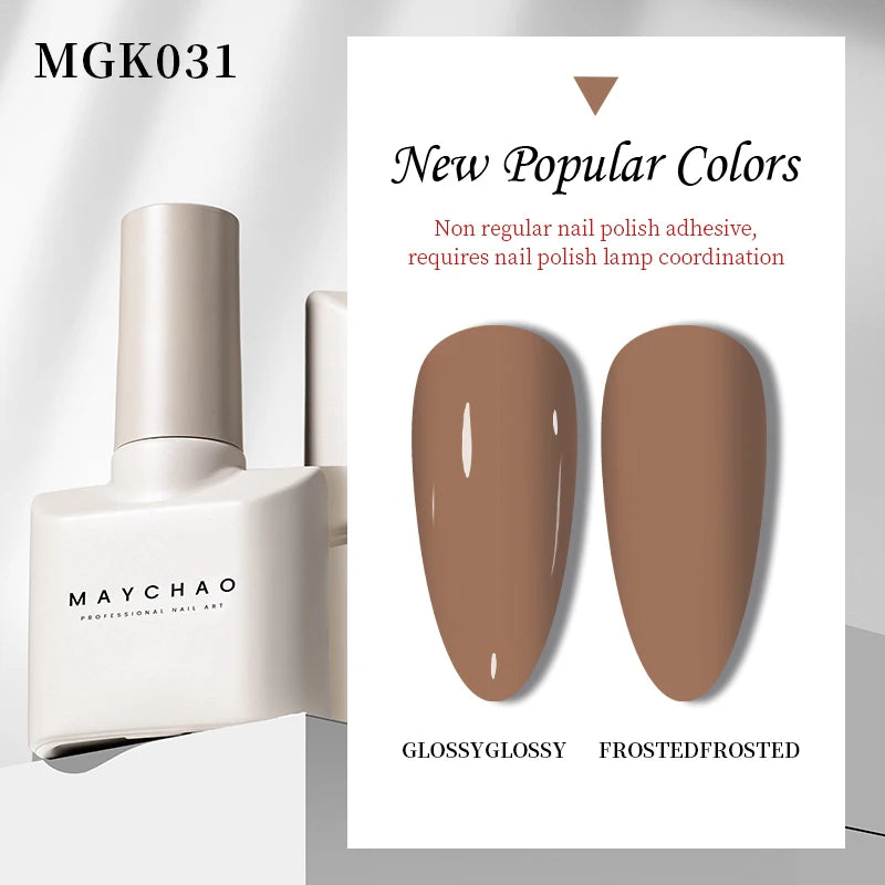 MAYCHAO 12ml Gel Nail Polish 48 Colors Glossy Semi Permanent Soak Off UV LED Frosted Gel Nails Painting Varnish - NJPH Best Selling 