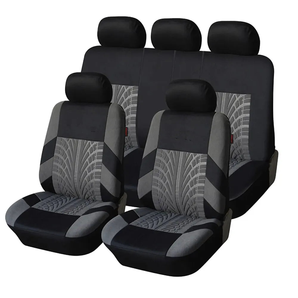 Car Seat Covers Full Set Front Split Rear Bench For Car Universal Cloth SUV Sedan Van Automotive Interior Covers - NJPH Best Selling 