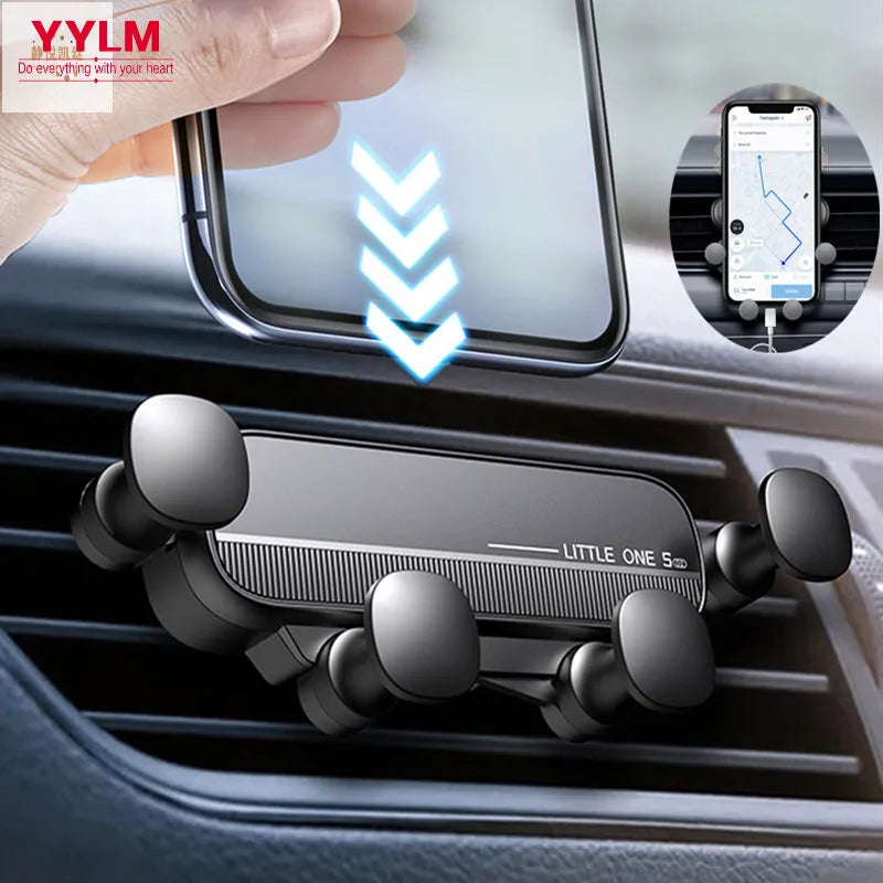 Gravity Car Phone Holder Air Vent Mount Cell Phone Holder in Car Mobile Support For iPhone 13 12 Xiaomi Universal GPS Stand - NJPH Best Selling 