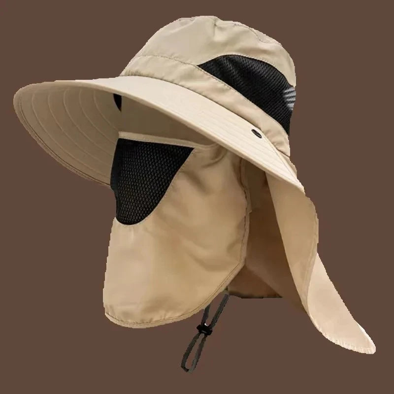 Summer Sun Hats UV Protection Outdoor Hunting Fishing Cap for Men Women Hiking Camping Visor Bucket Hat Removable Fisherman Hat - NJPH Best Selling 