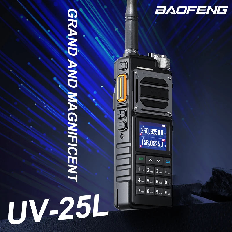 BAOFENG UV-25L Ham Radio High Powerful Tactical Walkie Talkie 50KM Four-Band Type-C 999Channel Two Way Radio BAOFENG NEW Upgrade - NJPH Best Selling 